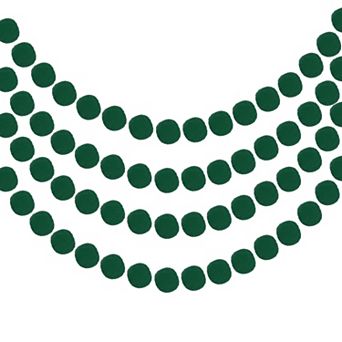 4 pc Pom Pom Garland, 6.5 Feet Hanging Garland Ball Banner with 20 pc Felt Balls