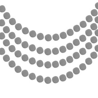 4 pc Pom Pom Garland, 6.5 Feet Hanging Garland Ball Banner with 20 pc Felt Balls