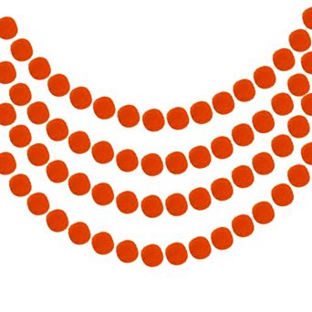 4 pc Pom Pom Garland, 6.5 Feet Hanging Garland Ball Banner with 20 pc Felt Balls