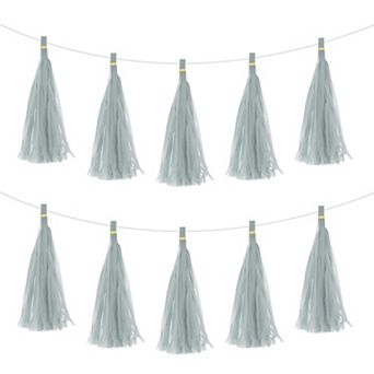 25 pc Tassel Garland Banner with Rope Tissue Paper Tassels Party DIY Kits