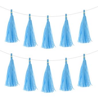25 pc Tassel Garland Banner with Rope Tissue Paper Tassels Party DIY Kits