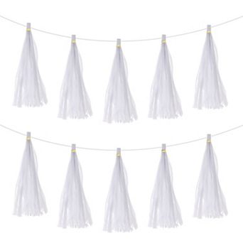 25 pc Tassel Garland Banner with Rope Tissue Paper Tassels Party DIY Kits