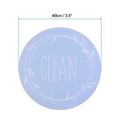 Dirty Clean Dishwasher Magnet, Round Dish Washer Kitchen Organization Clean Dirty Sign Magnet