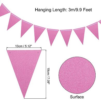 5 Pcs 10 Feet Pennant Banner Flags String Triangle Hanging Triangle Bunting Flags