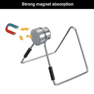 Magnetic Sponge Holder, Sink Drain Rack with Adhesives Waterproof Quick Drying Kitchen Gadget