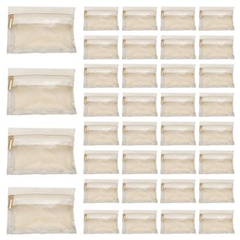 36 pc 4.3 x 3.1 Inch Flannel Travel Jewelry Pouch with Zipper
