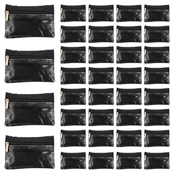 36 pc 4.3 x 3.1 Inch Flannel Travel Jewelry Pouch with Zipper