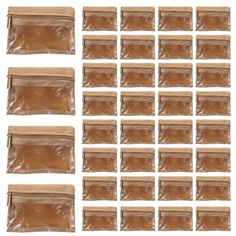 36 pc 4.3 x 3.1 Inch Flannel Travel Jewelry Pouch with Zipper