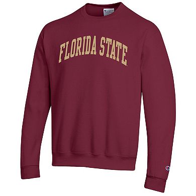 Men's Champion Garnet Florida State Seminoles Basic Arch Fleece Pullover Sweatshirt