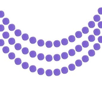 3 pc Felt Ball Garland Pom Pom Garland Handing Balls 7.55 Feet Long 20 Balls for Party Decoration