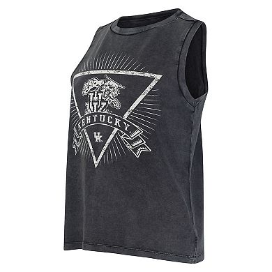 Women's Concepts Sport Charcoal Kentucky Wildcats Distressed Market French Terry Tank Top