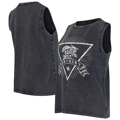 Women's Concepts Sport Charcoal Kentucky Wildcats Distressed Market French Terry Tank Top