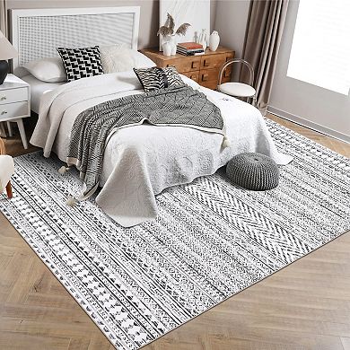 Garvee Machine Washable Non Slip Area Rug Indoor Non Shedding Carpet for Living Room Kitchen Bedroom