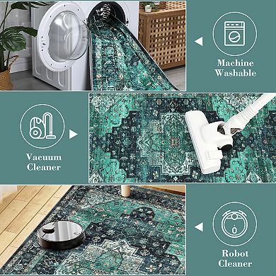 Garvee Washable Non Slip Non Shedding Area Rug for Living Room Kitchen Bedroom