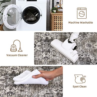 Garvee Washable Non Slip Area Rug Non Shedding Carpet for Living Room Kitchen Bedroom