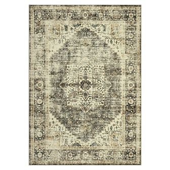 Garvee Faux Wool Vintage Printed Area Rug Ultra Thin Soft Carpet for Living Room Bedroom