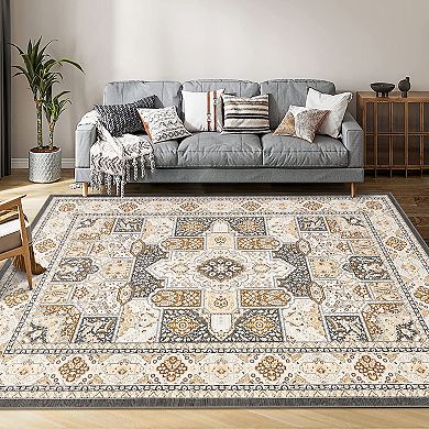 Garvee Machine Washable Non Slip Area Rug for Livingroom Soft Carpet for Home