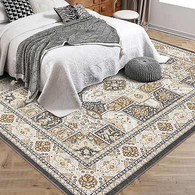Garvee Machine Washable Non Slip Area Rug for Livingroom Soft Carpet for Home