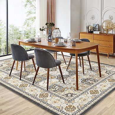 Garvee Machine Washable Non Slip Area Rug for Livingroom Soft Carpet for Home