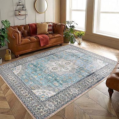 Garvee Machine Washable Non Slip Faux Wool Area Rugs for Living Room Bedroom