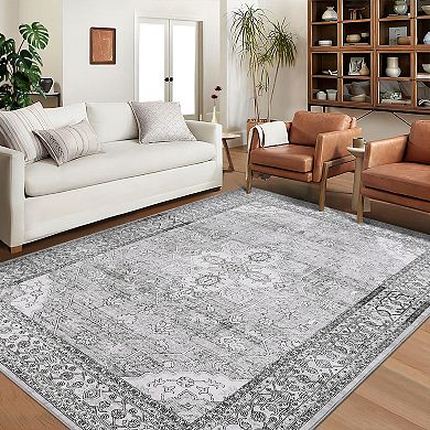Garvee Machine Washable Non Slip Faux Wool Area Rugs for Living Room Bedroom