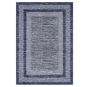 Garvee Square Frame Faux Wool Modern Solid Color Printed Washable Non Slip Area Rug
