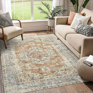 Garvee Machine Washable Area Rug Non Slip for Living Room Bedroom Playroom