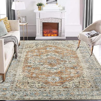 Garvee Machine Washable Area Rug Non Slip for Living Room Bedroom Playroom