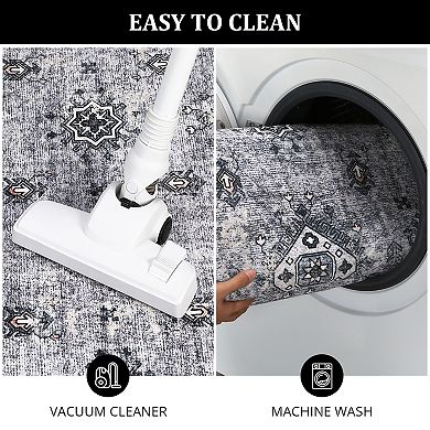 Garvee Washable Non Slip Area Rugs Stain Resistant Non Shedding for Indoor use