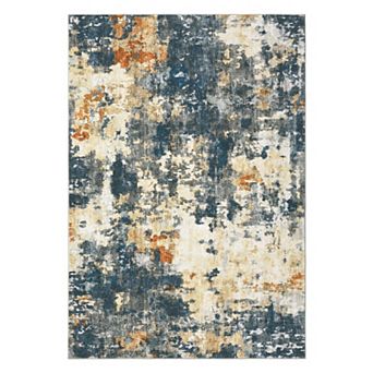 Garvee Modern Abstract Area Rug Washable Soft Low Pile Throw Carpet for Home Decor