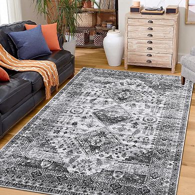 Garvee Machine Washable Non Slip Area Rug Non Shedding Carpet for Living Room Bedroom