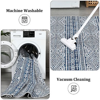 Garvee Soft Machine Washable Area Rug Non Slip for Living Room Kitchen