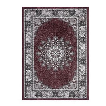 Garvee Machine Washable Non Slip Vintage Floral Area Rug