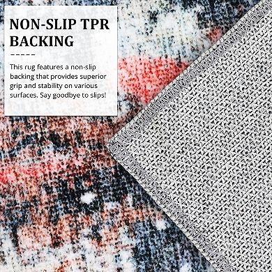 Garvee Machine Washable Non Slip Abstract Area Rug for Home Decor