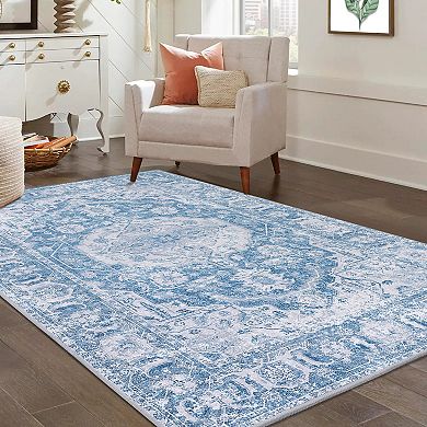 Garvee Washable Non Slip Area Rugs Stain Resistant Non Shedding Bordered for Indoor use