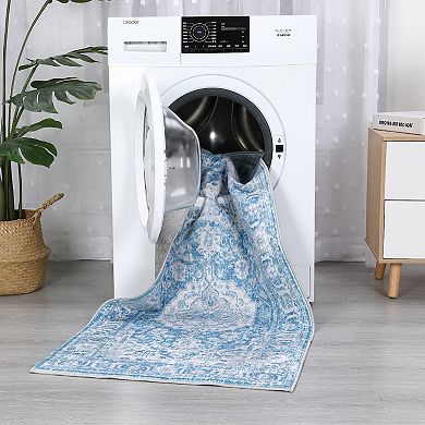 Garvee Washable Non Slip Area Rugs Stain Resistant Non Shedding Bordered for Indoor use