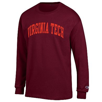 Men's Champion Maroon Virginia Tech Hokies Basic Arch Long Sleeve T-Shirt