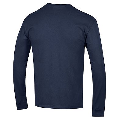 Men's Champion® Navy Cal Bears Arch Over Logo Long Sleeve T-Shirt