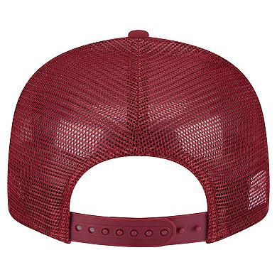 Men's New Era Garnet Florida State Seminoles Split Panel 9FIFTY Snapback Trucker Hat