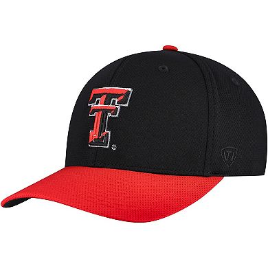 Men's Top of the World Black/Red Texas Tech Red Raiders Reflex Two-Tone Flex Hat