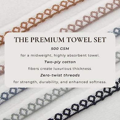 Madelinen® Lightweight Cotton Boho-Chic 6-pc. Towel Set