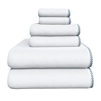 Madelinen® Lightweight Cotton Boho-Chic Bath Towel, Hand Towel or Washcloth Set
