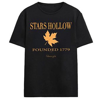 Juniors' Gilmore Girls Stars Hollow Leaf Graphic Tee