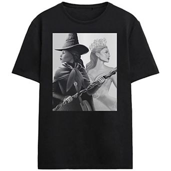 Juniors' Wicked Elphaba & Glinda Art Graphic Tee