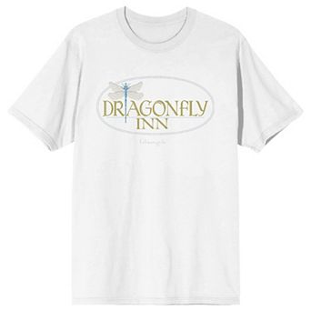 Juniors' Gilmore Girls Dragonfly Inn Logo White Graphic Tee