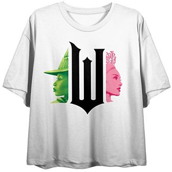Juniors' Wicked Elphaba & Glinda Logo Graphic Tee