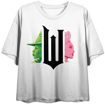 Juniors' Wicked Elphaba & Glinda Logo Graphic Tee