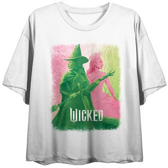 Juniors' Wicked Elphaba & Glinda Color Art Graphic Tee