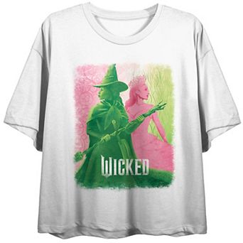 Juniors' Wicked Elphaba & Glinda Color Art Graphic Tee