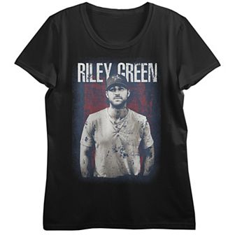 Juniors' Riley Green Short Sleeve Graphic Tee